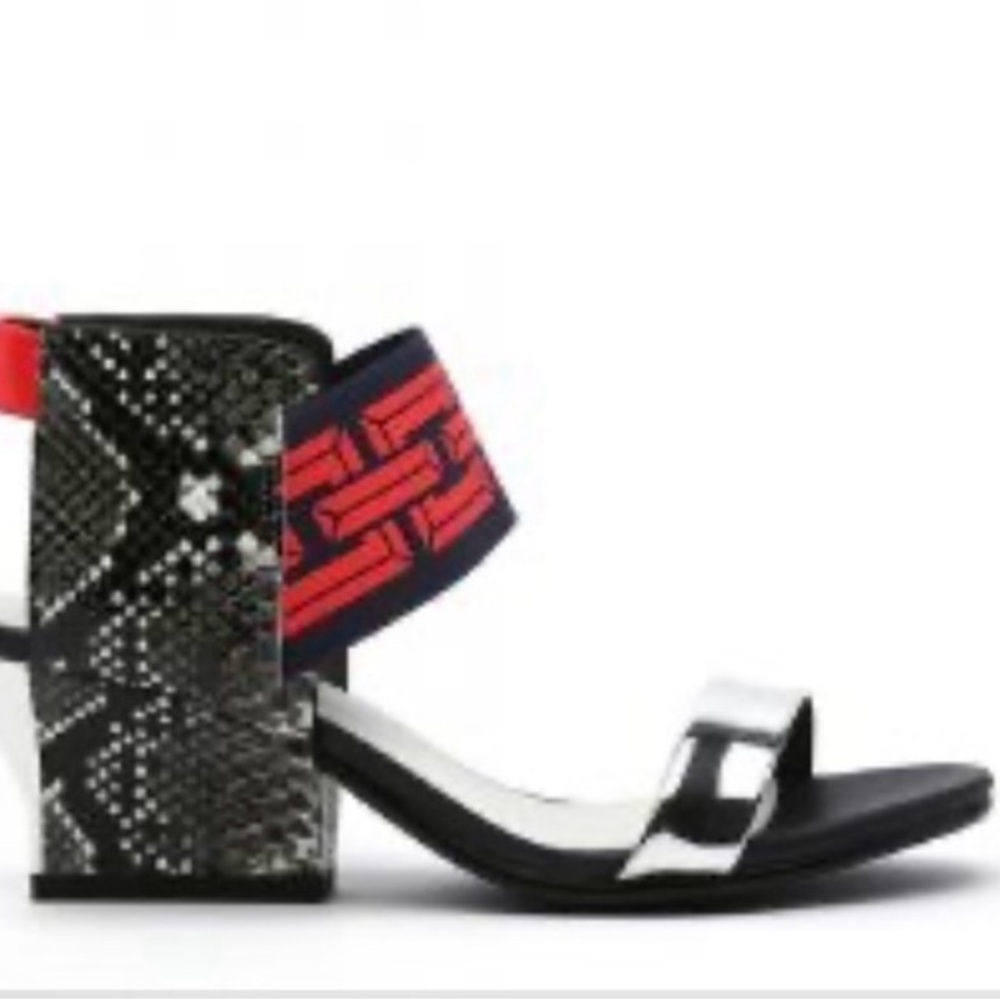 United Nude Raiko Black & Red Women’s Multicolor Animal Print Sandals 8.5 EU 39